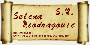 Selena Miodragović vizit kartica